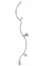 lovely teensy ice skate boot silver baby bracelet